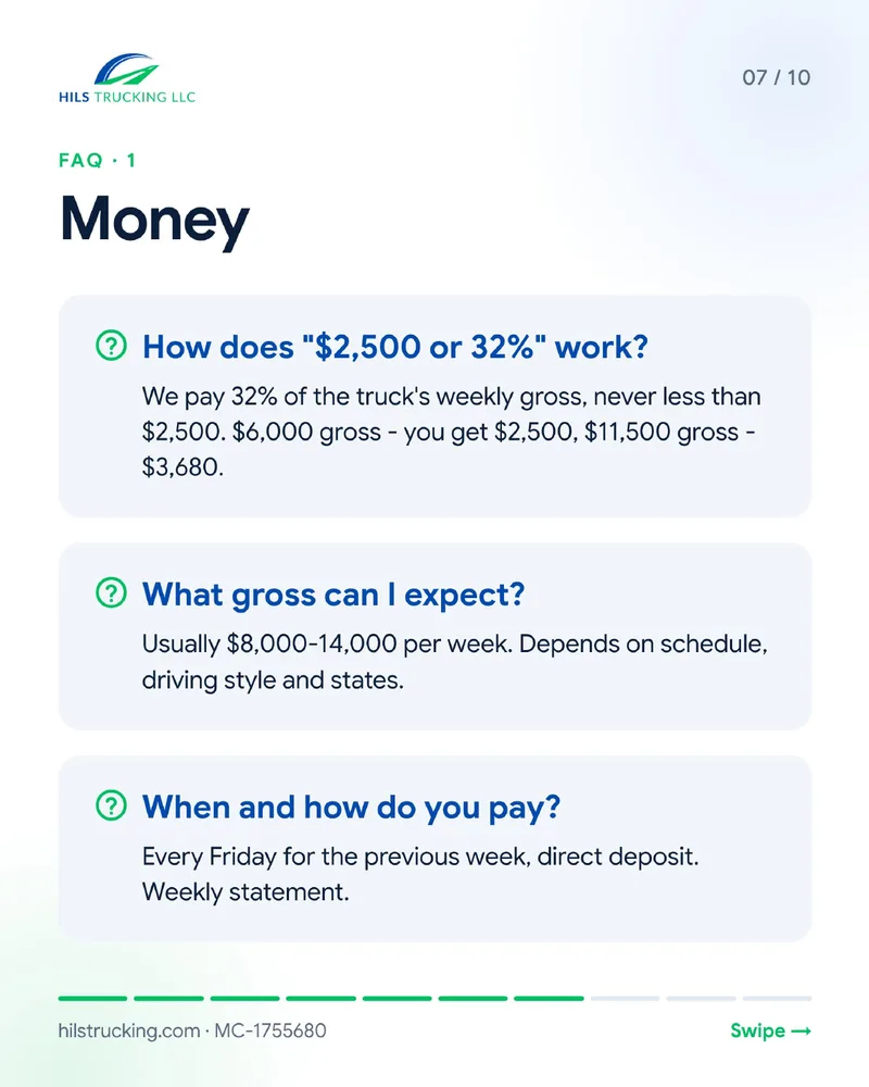 HILS Trucking company driver booklet, slide 7 of 10