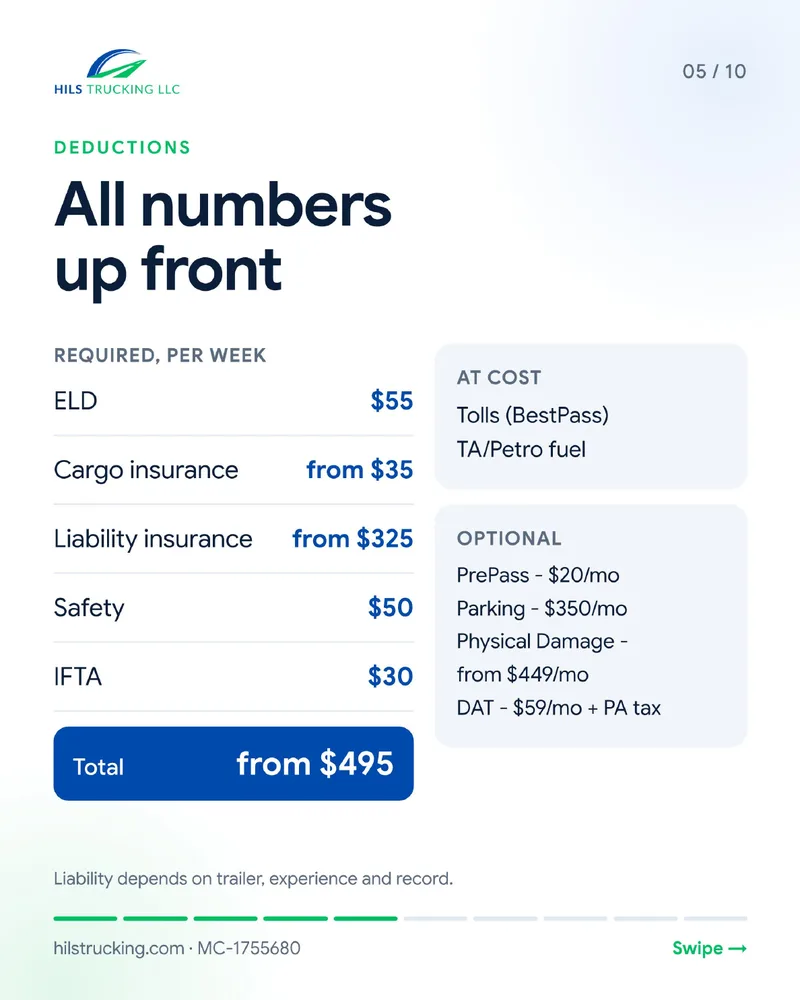 HILS Trucking owner-operator booklet, slide 5 of 10
