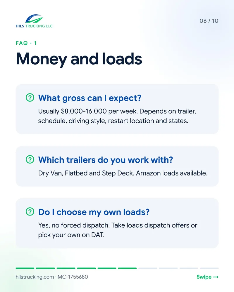 HILS Trucking owner-operator booklet, slide 6 of 10